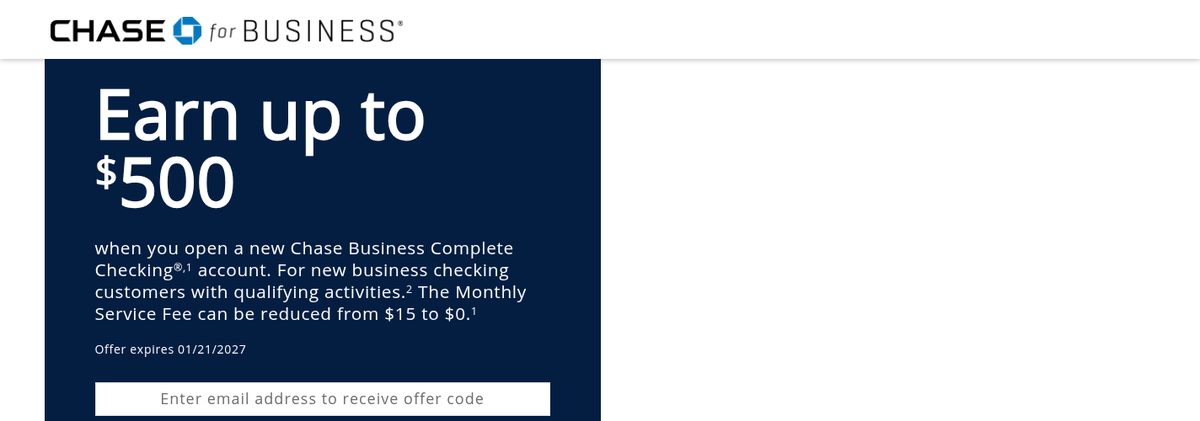 Chase's offer page