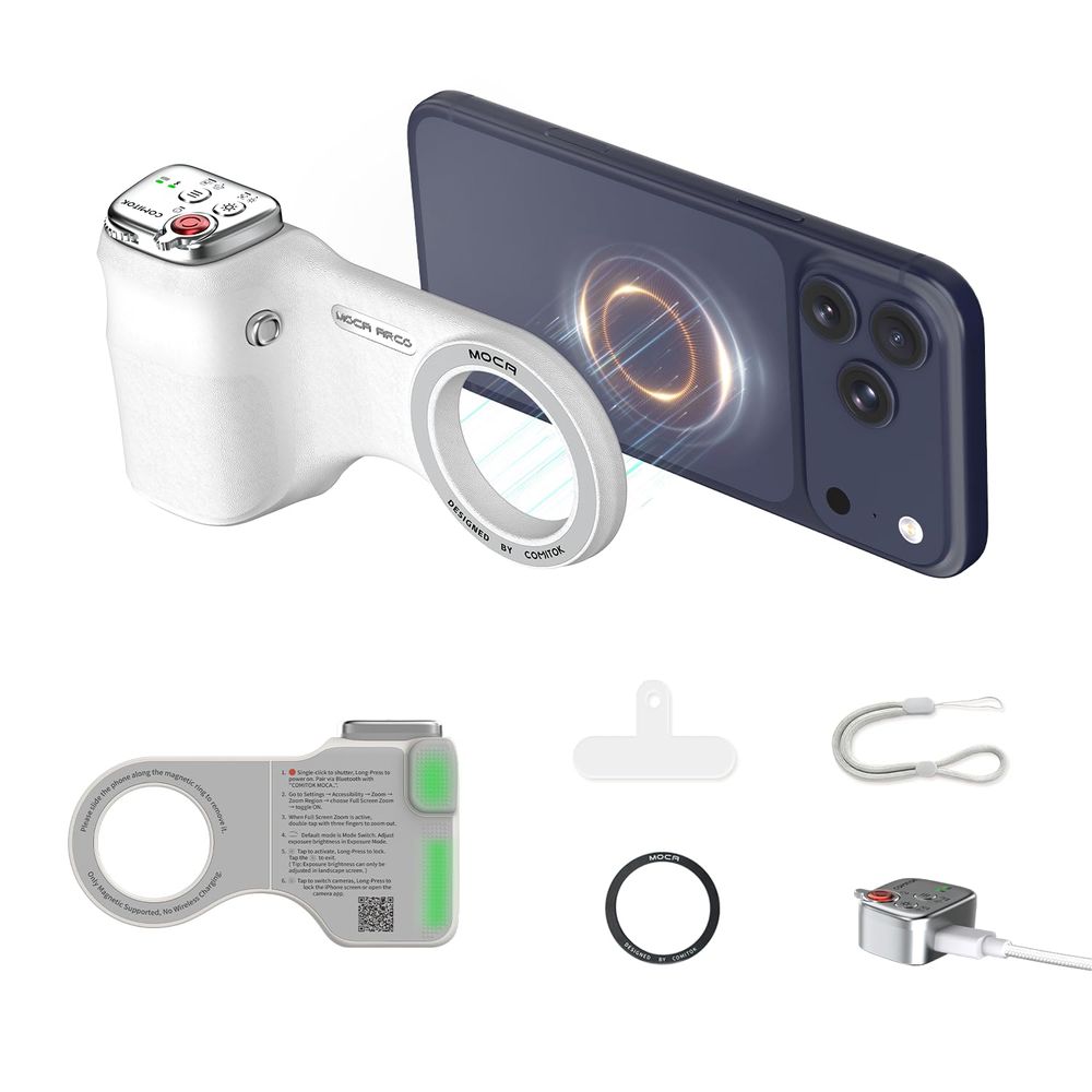 COMITOK MOCA ARCO iPhone Camera Grip with Remote — $9.99 with code EBUJZDFL (50% off)