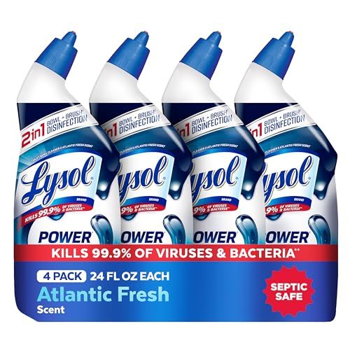 Lysol Power Toilet Bowl Cleaner Gel, 4-Pack of 24 Oz Bottles (Atlantic Fresh) — From $5.62 with coupon + Subscribe & Save (35% off)