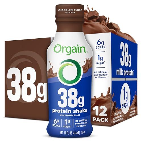 12-Pack Orgain 38g Grass-Fed Protein Shakes, 14 Oz (Chocolate Fudge) — $17.99 with coupon + Subscribe & Save (53% off)