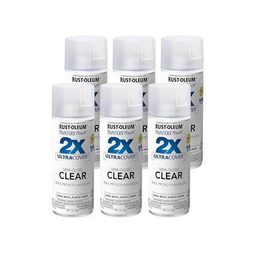 Rust-Oleum Painter's Touch 2X Semi-Gloss Clear Spray Paint, 6-Pack — $19.00 (47% off)